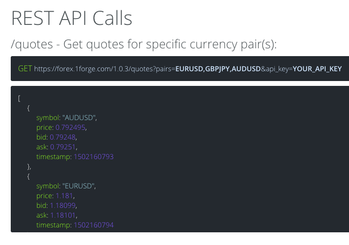 Streaming Currency Data From 1forge Api With Streamdata Io - 
