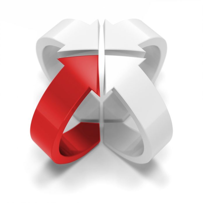 Icon with three white arrows and one blue arrow Omniexperience: The key to differentiation
